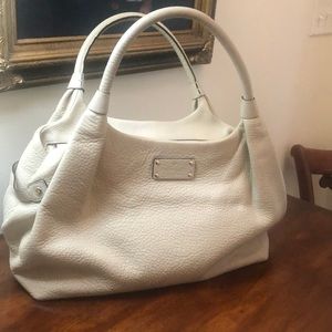 Authentic Kate Spade cream shoulder bag. Soft leather, good condition.